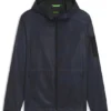 Parka-Jacke mit Kapuze und Allover-Print