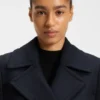 Peacoat aus Wollmischung in regulärer Passform