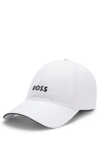 Perforierte Kappe mit glänzendem Logo