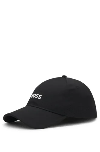 Perforierte Kappe mit glänzendem Logo