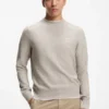 Piqué-Pullover aus Baumwolle mit Logo-Patch