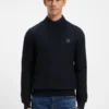 Piqué-Pullover aus Baumwolle mit Logo-Patch