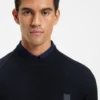 Piqué-Pullover aus Baumwolle mit Logo-Patch