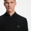 Piqué-Pullover aus Baumwolle mit Logo-Patch