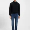 Piqué-Pullover aus Baumwolle mit Logo-Patch