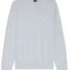 Piqué-Pullover aus Baumwolle mit Logo-Patch