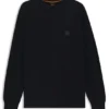 Piqué-Pullover aus Baumwolle mit Logo-Patch