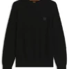 Piqué-Pullover aus Baumwolle mit Logo-Patch