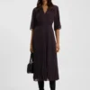 Plisseekleid mit Smok-Detail am Bund