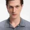 Polohemd aus Baumwoll-Leinen mit Johnny-Kragen Polohemd aus Baumwoll-Leinen mit Johnny-Kragen