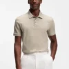 Polohemd aus Baumwolle mit geometrischem Jacquard-Muster Polohemd aus Baumwolle mit geometrischem Jacquard-Muster