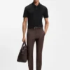 Polohemd aus Baumwolle mit geometrischem Jacquard-Muster Polohemd aus Baumwolle mit geometrischem Jacquard-Muster