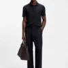 Polohemd aus Baumwolle mit geometrischem Jacquard-Muster Polohemd aus Baumwolle mit geometrischem Jacquard-Muster