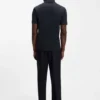 Polohemd aus Baumwolle mit geometrischem Jacquard-Muster Polohemd aus Baumwolle mit geometrischem Jacquard-Muster