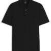 Polohemd aus Baumwolle mit geometrischem Jacquard-Muster Polohemd aus Baumwolle mit geometrischem Jacquard-Muster