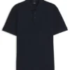 Polohemd aus Baumwolle mit geometrischem Jacquard-Muster Polohemd aus Baumwolle mit geometrischem Jacquard-Muster