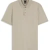 Polohemd aus Baumwolle mit geometrischem Jacquard-Muster Polohemd aus Baumwolle mit geometrischem Jacquard-Muster