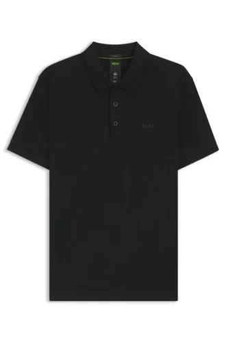 Polohemd aus Baumwolle mit Karojacquard