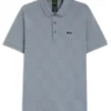 Polohemd aus Baumwolle mit Karojacquard Polohemd aus Baumwolle mit Karojacquard