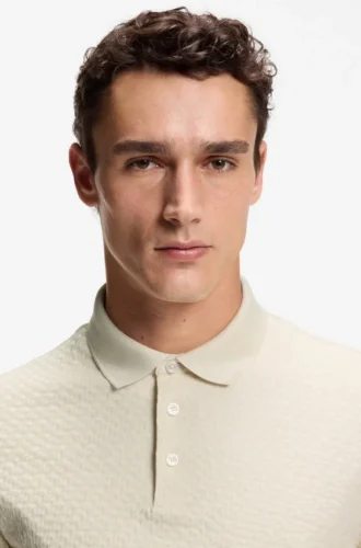 Polohemd aus Baumwolle mit Monogramm-Jacquard