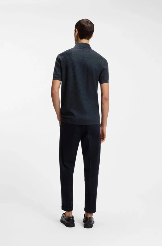 Polohemd aus Baumwolle mit Monogramm-Jacquard Polohemd aus Baumwolle mit Monogramm-Jacquard