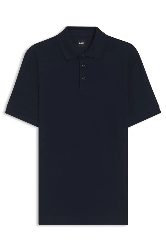 Polohemd aus Baumwolle mit Monogramm-Jacquard Polohemd aus Baumwolle mit Monogramm-Jacquard