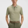 Polohemd aus Baumwolle und Seide in Regular-Fit Polohemd aus Baumwolle und Seide in Regular-Fit