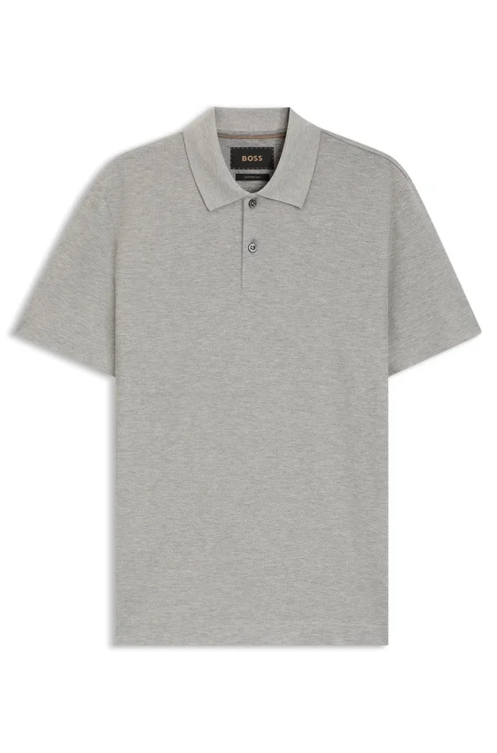 Polohemd aus Baumwolle und Seide in Regular-Fit Polohemd aus Baumwolle und Seide in Regular-Fit