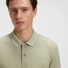 Polohemd aus Baumwolle und Seide in Regular-Fit Polohemd aus Baumwolle und Seide in Regular-Fit