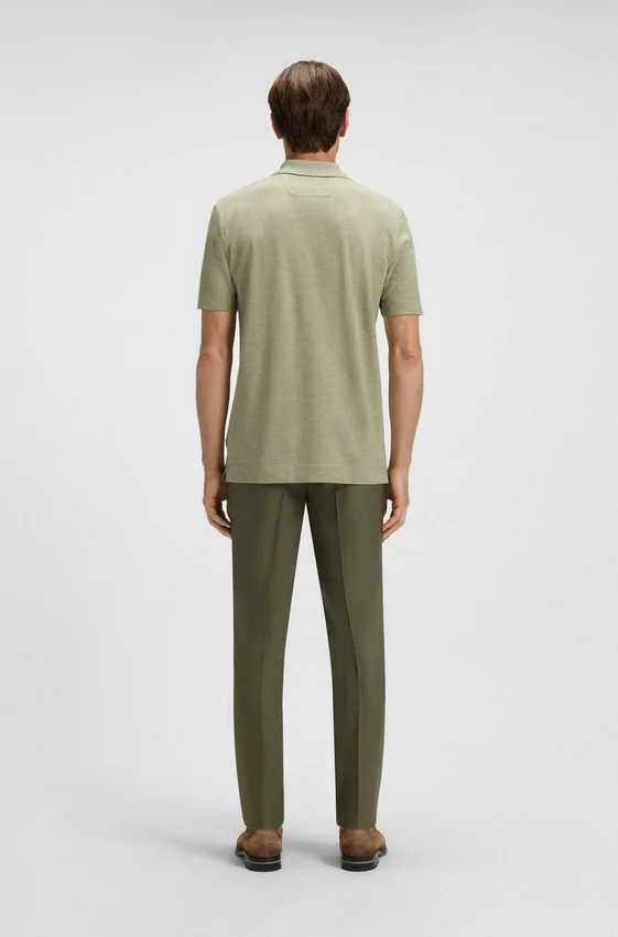 Polohemd aus Baumwolle und Seide in Regular-Fit Polohemd aus Baumwolle und Seide in Regular-Fit