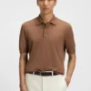 Polohemd aus Baumwolle und Seide in Regular Fit mit merzerisierter Oberfläche Polohemd aus Baumwolle und Seide in Regular Fit mit merzerisierter Oberfläche