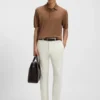 Polohemd aus Baumwolle und Seide in Regular Fit mit merzerisierter Oberfläche Polohemd aus Baumwolle und Seide in Regular Fit mit merzerisierter Oberfläche