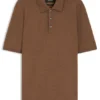 Polohemd aus Baumwolle und Seide in Regular Fit mit merzerisierter Oberfläche Polohemd aus Baumwolle und Seide in Regular Fit mit merzerisierter Oberfläche