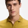 Polohemd aus Baumwolljacquard mit Johnny-Kragen