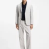 Polohemd aus Baumwolljacquard mit Johnny-Kragen