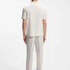 Polohemd aus Baumwolljacquard mit Johnny-Kragen