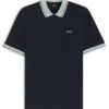 Polohemd aus Baumwolljersey mit Streifenbesatz Polohemd aus Baumwolljersey mit Streifenbesatz