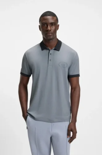 Polohemd aus Baumwollmischung mit Active-Stretch