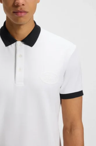 Polohemd aus Baumwollmischung mit Active-Stretch