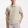 Polohemd aus Baumwollmischung mit Blumen-Jacquard Polohemd aus Baumwollmischung mit Blumen-Jacquard