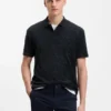 Polohemd aus Baumwollmischung mit Blumen-Jacquard Polohemd aus Baumwollmischung mit Blumen-Jacquard