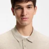 Polohemd aus Baumwollmischung mit Blumen-Jacquard Polohemd aus Baumwollmischung mit Blumen-Jacquard