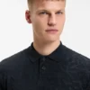 Polohemd aus Baumwollmischung mit Blumen-Jacquard Polohemd aus Baumwollmischung mit Blumen-Jacquard