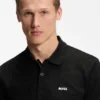 Polohemd aus Baumwollpiqué mit Allover-Print