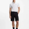 Polohemd aus Baumwollpiqué mit Allover-Print