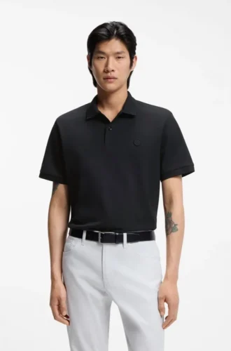 Polohemd aus Baumwollpiqué mit Double-B-Monogramm