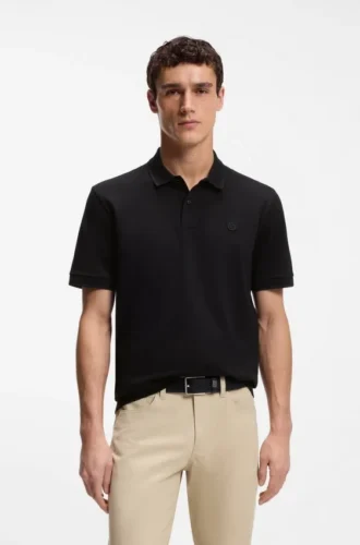 Polohemd aus Baumwollpiqué mit Double-B-Monogramm