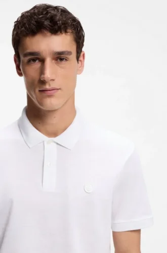 Polohemd aus Baumwollpiqué mit Double-B-Monogramm