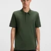 Polohemd aus Baumwollpiqué mit Logo-Print