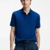 Polohemd aus Baumwollpiqué mit Logo-Print